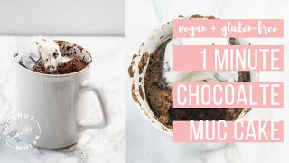 1-minute vegan & gluten-free chocolate mug cake