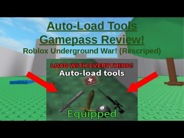 Auto Load Tools Gamepass Review Roblox Underground War Youtube - roblox rocket launcher gamepass