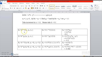 Runge Kutta 2nd Order Method for Simultaneous  Differential Equations I Second Order Differential Eq
