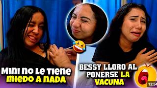 Mini ha sido la mas valiente de las chicas para la vacuna. Bessy lloro cuando le pusieron la vacuna🤣