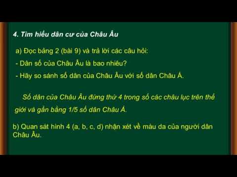 Địa lí 5: Bài 11: Châu Âu