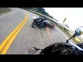 Double Crash Into Guardrail  - 2 POV Cams +  Drone View