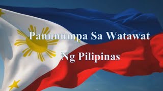 Panunumpa Sa Watawat Ng PILIPINAS -With Audio