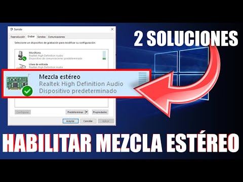 NO APARECE MEZCLA ESTEREO ( SOLUCION RÁPIDA )