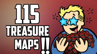 Redeeming 115 Treasure Maps !! - Fallout 76