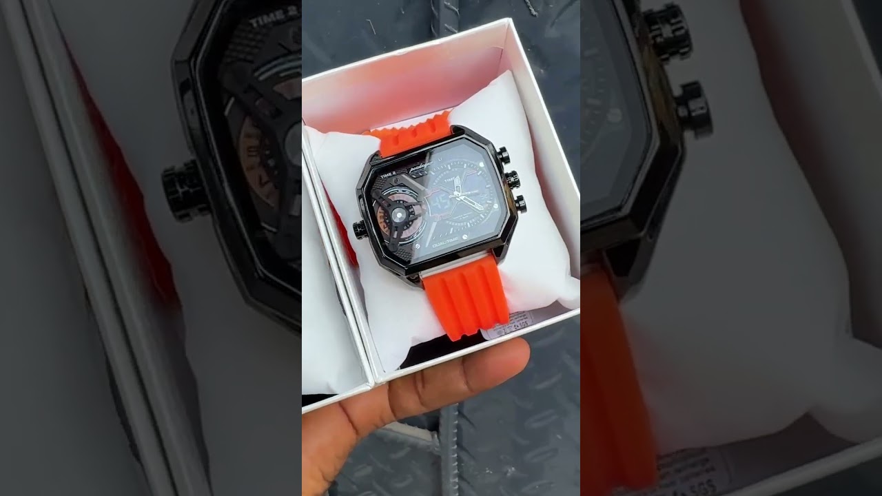 Poedagar Rubber Dual Time Sports Watch