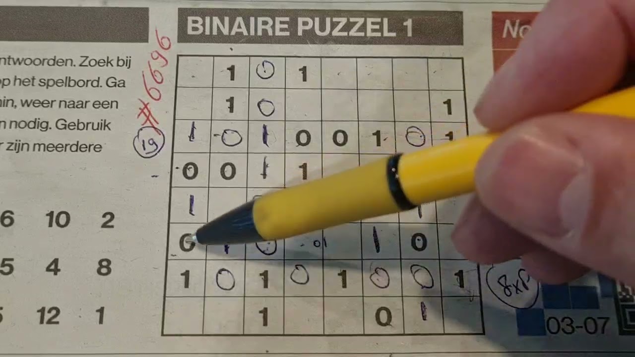 gunny lậu cho android (6696) Monday. Binary01 Sudoku puzzle. Bonus Extra edition. 07-03-2023 Extra part 3 of 4