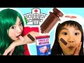 Pretend Doctor Play compiration - Candy Toy Band-Aid CHOCO-AID Chocolate お医者さんごっこ 病院 絆創膏 チョコレート