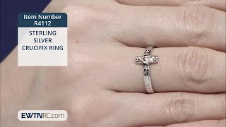 R4112_STERLING SILVER CRUCIFIX RING