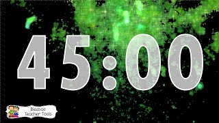 45 Minute Fireworks Countdown Timer with Alarm and no background music
