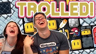 Someone Made My Wife A Mario Maker TROLL Level And It's Hilarious!!