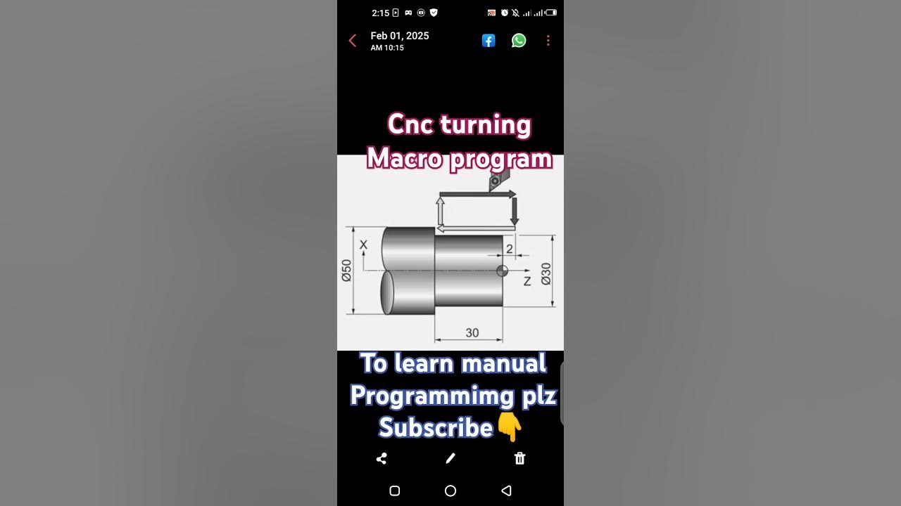 Cnc turning program/making dia on cnc/cnc turning program with macro ...