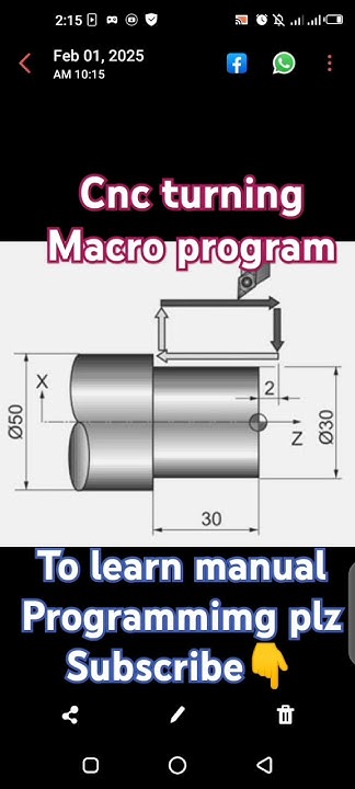 Cnc turning program/making dia on cnc/cnc turning program with macro ...
