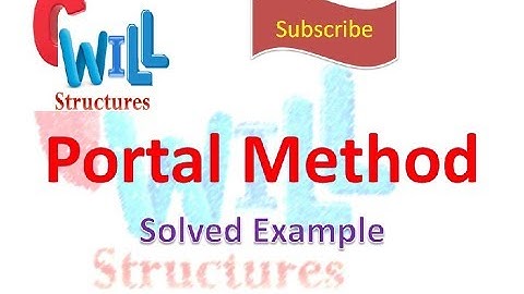 Portal method PART 2: Analysis of building frame with an approximate method