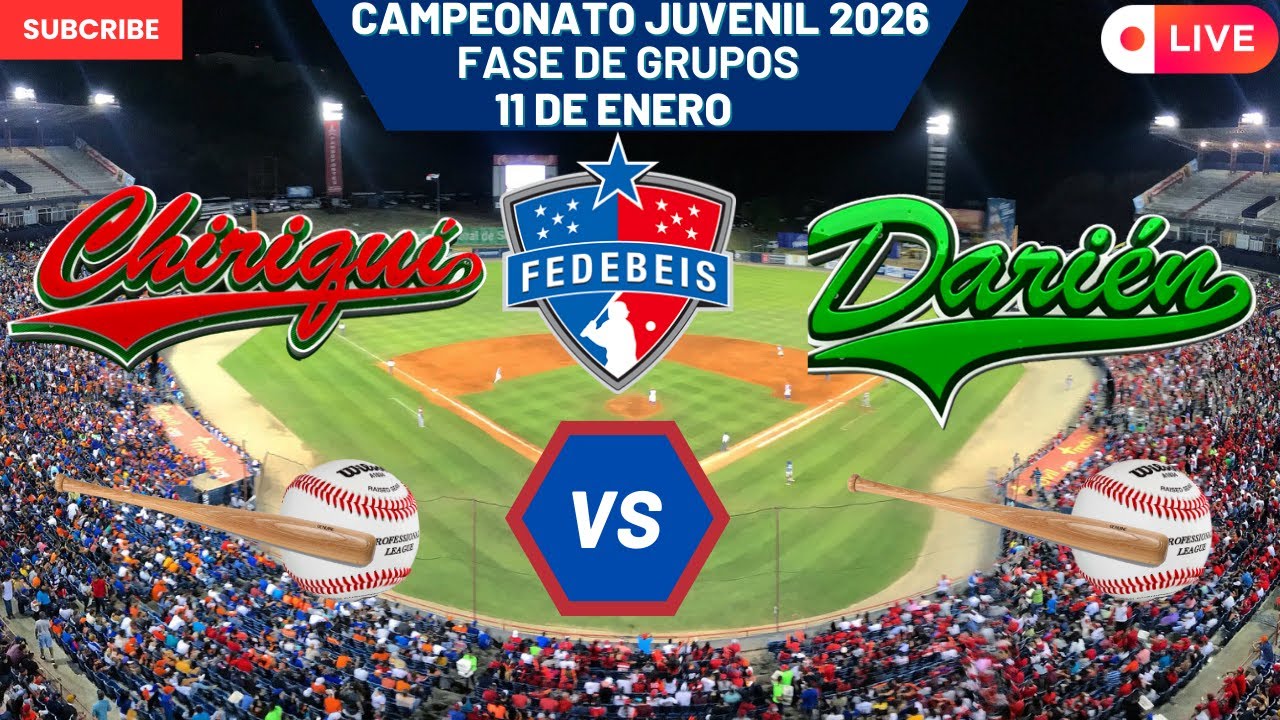 ⚾️Chiriquí vs Darién⚾️Campeonato Nacional de Béisbol Juvenil 2026