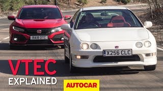 Honda Integra Type R meets 2019 Civic Type R | VTEC explained | Autocar Heroes