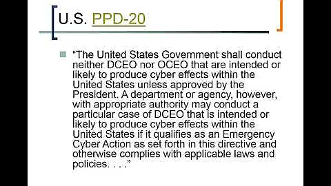 Cybersecurity National Security:  Cyber Law of War