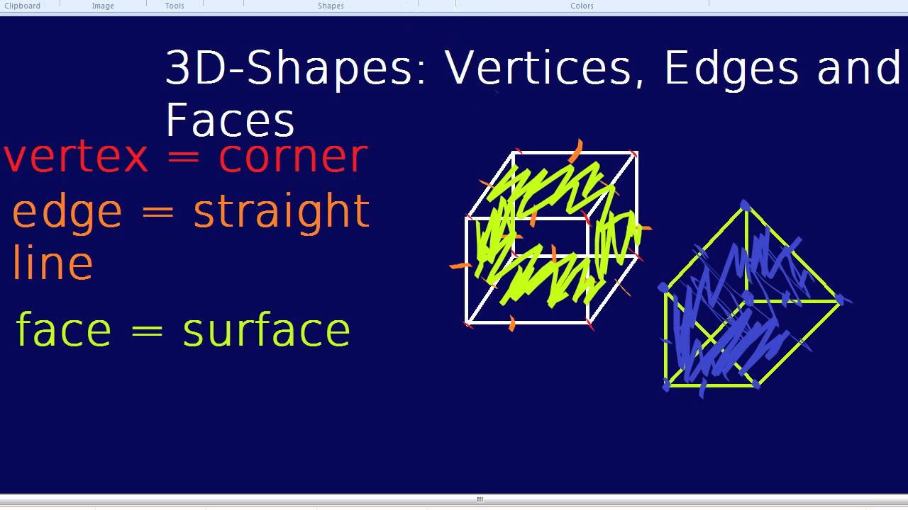 grade 1 shapes 3 worksheets dimensional Edges Faces YouTube  3D  Vertices, and Shapes: