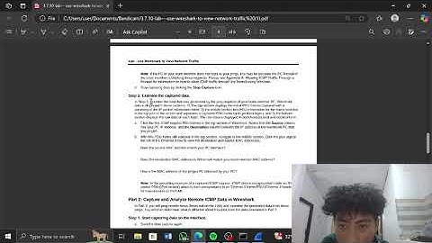 3.7.10 Lab - Use Wireshark to View Network Traffic