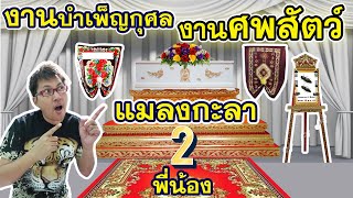 งานบำเพ็ญกุศล งานศพสัตว์ แมลงกะลา 2 พี่น้อง