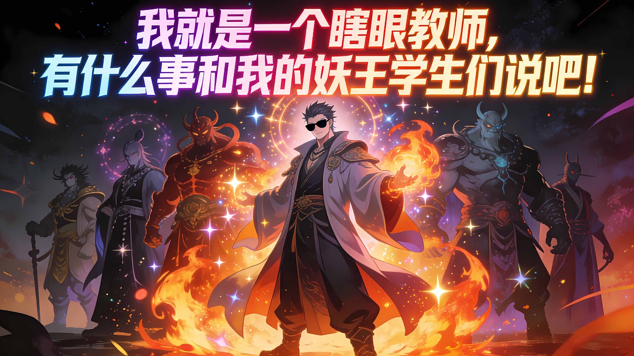 🎆你穿越平行世界，遭天道反噬，双目失明。激活帝师系统，招收学生，开堂授课，谁能想到，你的学生竟然个个都是妖王。《我就是一个瞎眼教师，有什么事和我的妖王学生们说吧！》#爽文 #穿越 #動漫 #异能