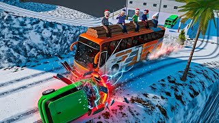❄️ IMPOSSIBLE Snow Challenge! | Uphill Bus Simulator 3D - Level 5 Gameplay screenshot 3