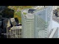 Aerial Footage / The tower Alto and the business district of Paris La Défense, Area "Esplanade Nord"