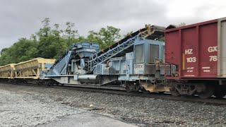 Odd Track Maintenance Of Way Equipment On Herzog Rock At 3 Track Railroad Crossing Near Altoona Pa.