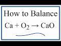 Balancing Chemical Equations