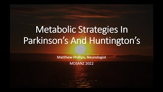 Metabolic Strategies In Parkinson's And Huntington's screenshot 1