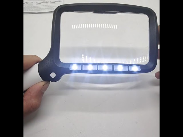 5LED Folding Rectanguler Handheld Magnifying Glass