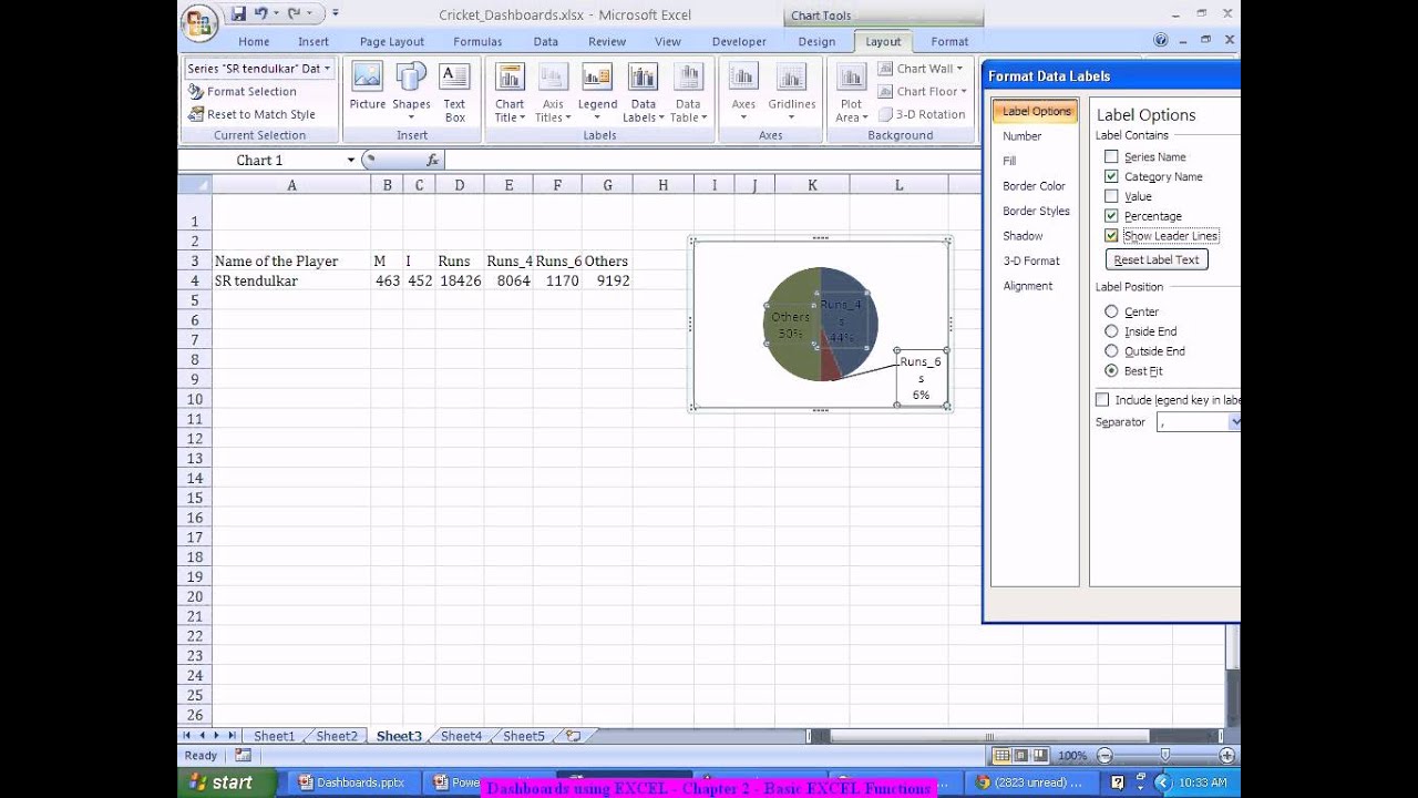 Excel Dynamic Pie Chart