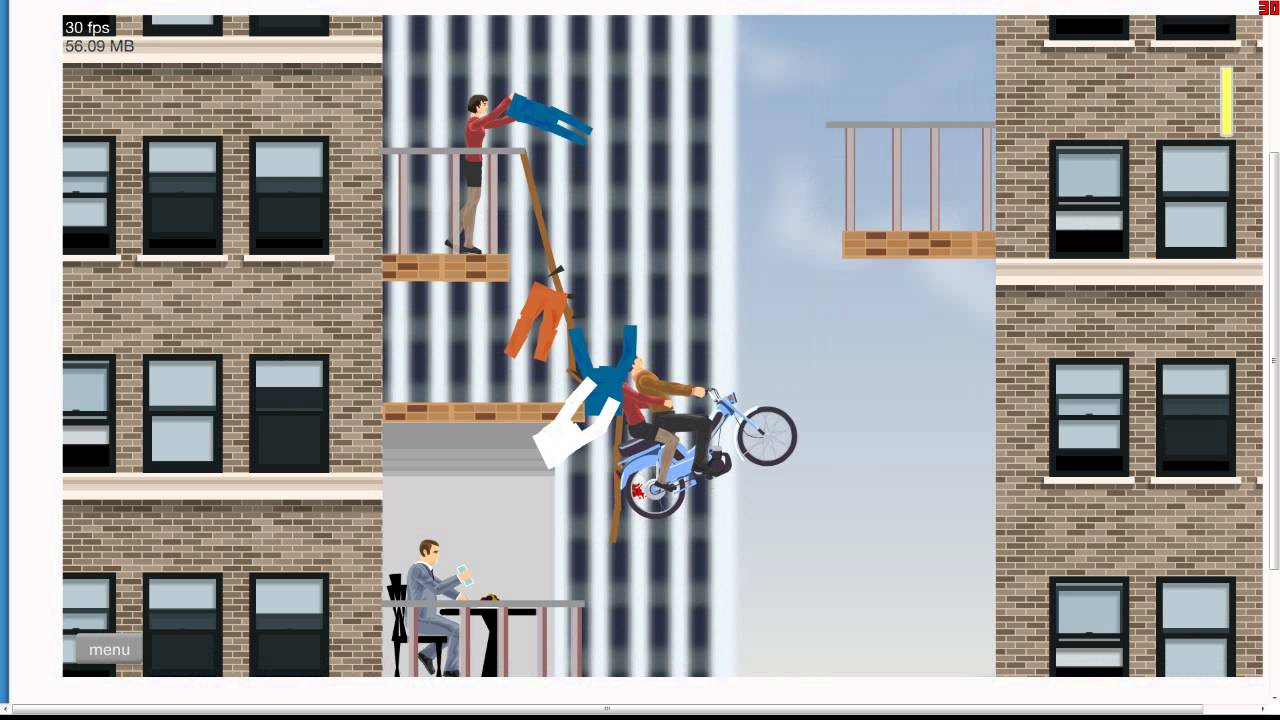 Играем в Happy Wheels - Balcony Terror - YouTube