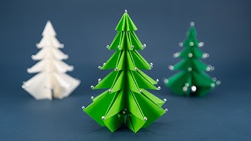 3D Paper Christmas Tree - How to make 3D Xmas Tree DIY Tutorial - Christmas Decorations