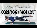 30min mindful core yoga workout  intermediate vinyasa for strong abdominals  yogacandi