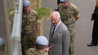 King Charles visits new Apache exhibit at Army Flying Museum