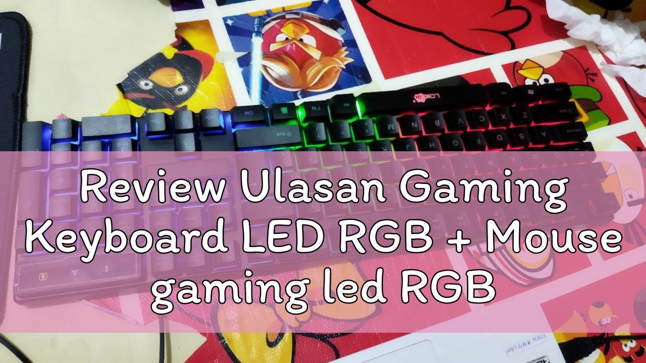 Review Ulasan Gaming Keyboard LED RGB + Mouse gaming led RGB + gaming ...