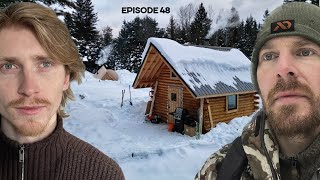 Portable Sauna, Road Building w/ ββ @Off-Grid-Island |EP48| Log Cabin Build on Off-Grid Homestead