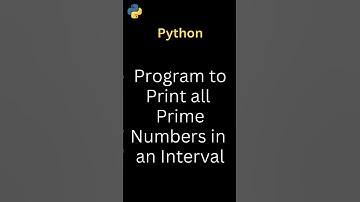 Python Program to Print all Prime Numbers in an Interval #python #coding
