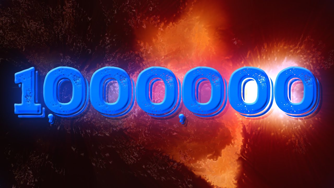 0 To 1 Million Counter 1 Hour Count Up Youtube 