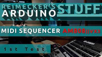 Arduino Midi Sequencer AM808 VX3 - First test in studio