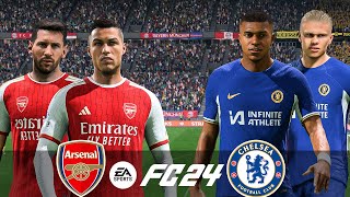 Ronaldo, Messi vs Mbappe, Haaland - Arsenal vs Chelsea FC | Premier League 23/24 - FC 24 PC Gameplay