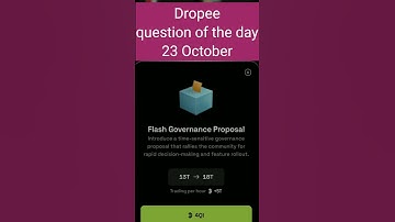 Dropee question of the day 23 October | Dropee question of the day@CryptoTechSunil