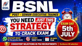 BSNL SET 2026 Final 30 Days Strategy 🔥 Free Practice Sheet + Mock Test &amp; Revision Plan