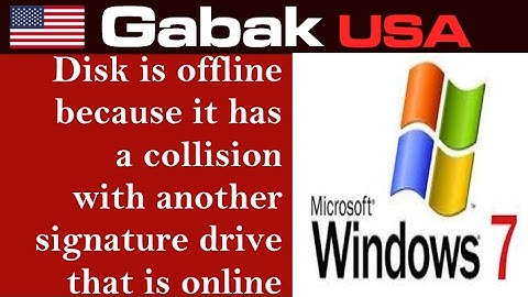 windows 7 Disk is offline because it has a collision with another signature drive that is online