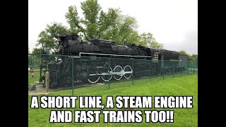 A short line, a steam engine, and fast trains that were 40 miles away too!