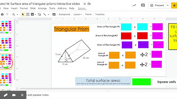 Day 17 and 18: Surface area of triangular prisms interactive slides - Google Slides