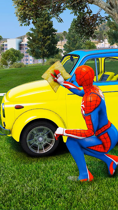 GTA V : SUPERMAN HELPED SPIDERMAN FROM BIGFOOT | #shorts