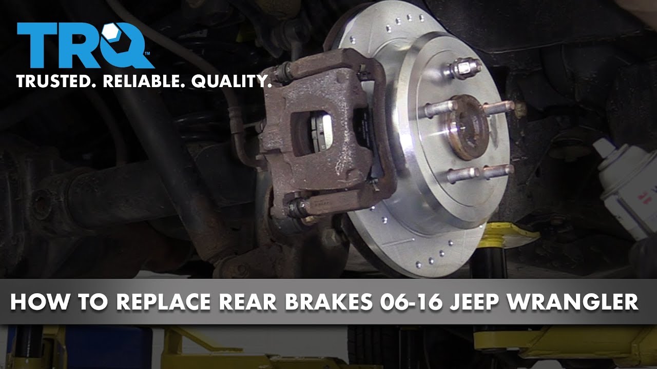 How to Replace Rear Brakes 06-18 Jeep Wrangler - YouTube