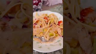 #mukbang lobster 🦞 pasta 🍝 with Dada